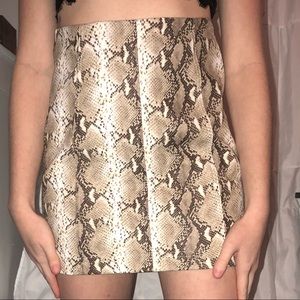 A snake skin skirt